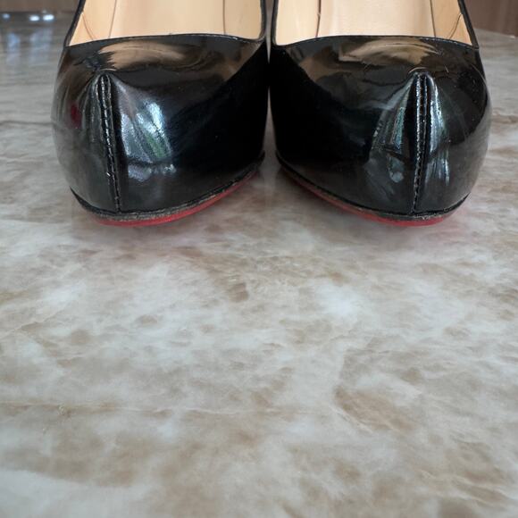 Christian Louboutin Black Patent Leather High Heeled Pumps size 37 - Picture 12 of 13